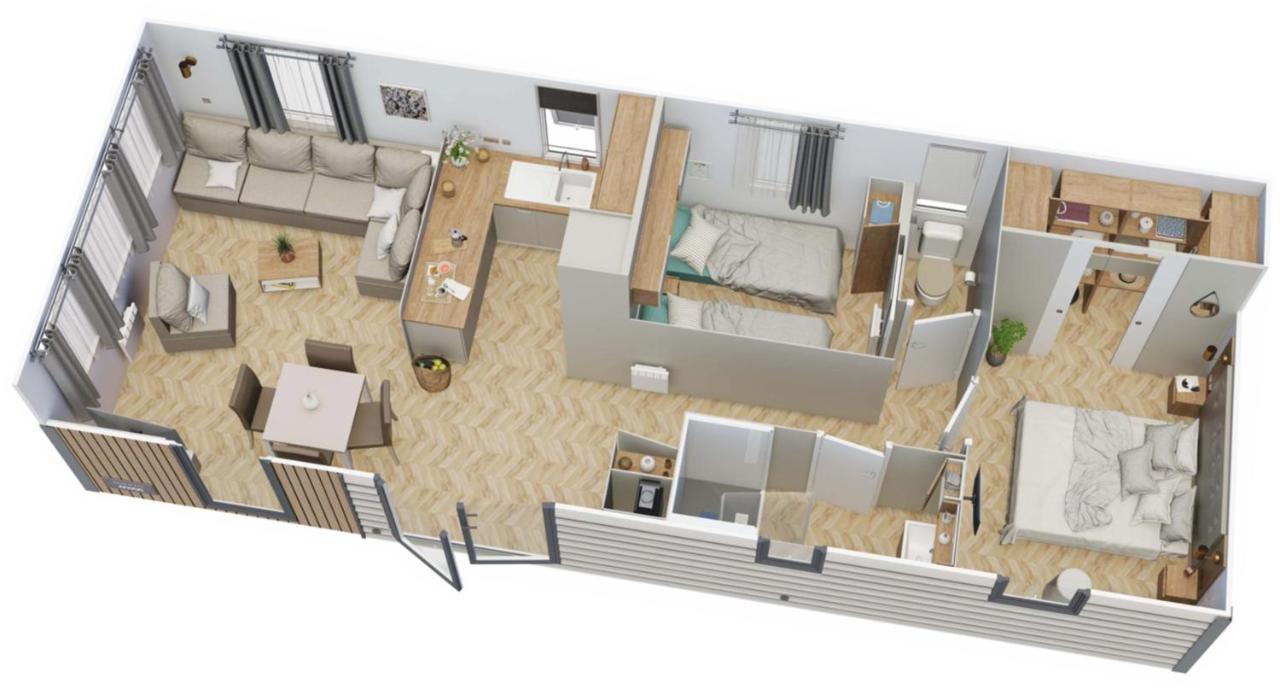 Grand Mobile-Home 45M2 Au Calme Et Au Bord De Mer サン・ブルヴァン・レ・パン エクステリア 写真